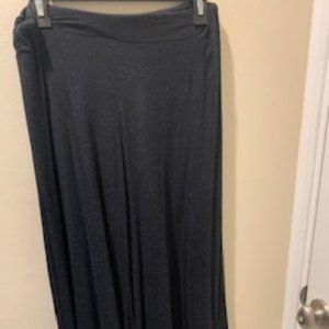 Stretchy  Cotton Black (very dark grey) midi skirt